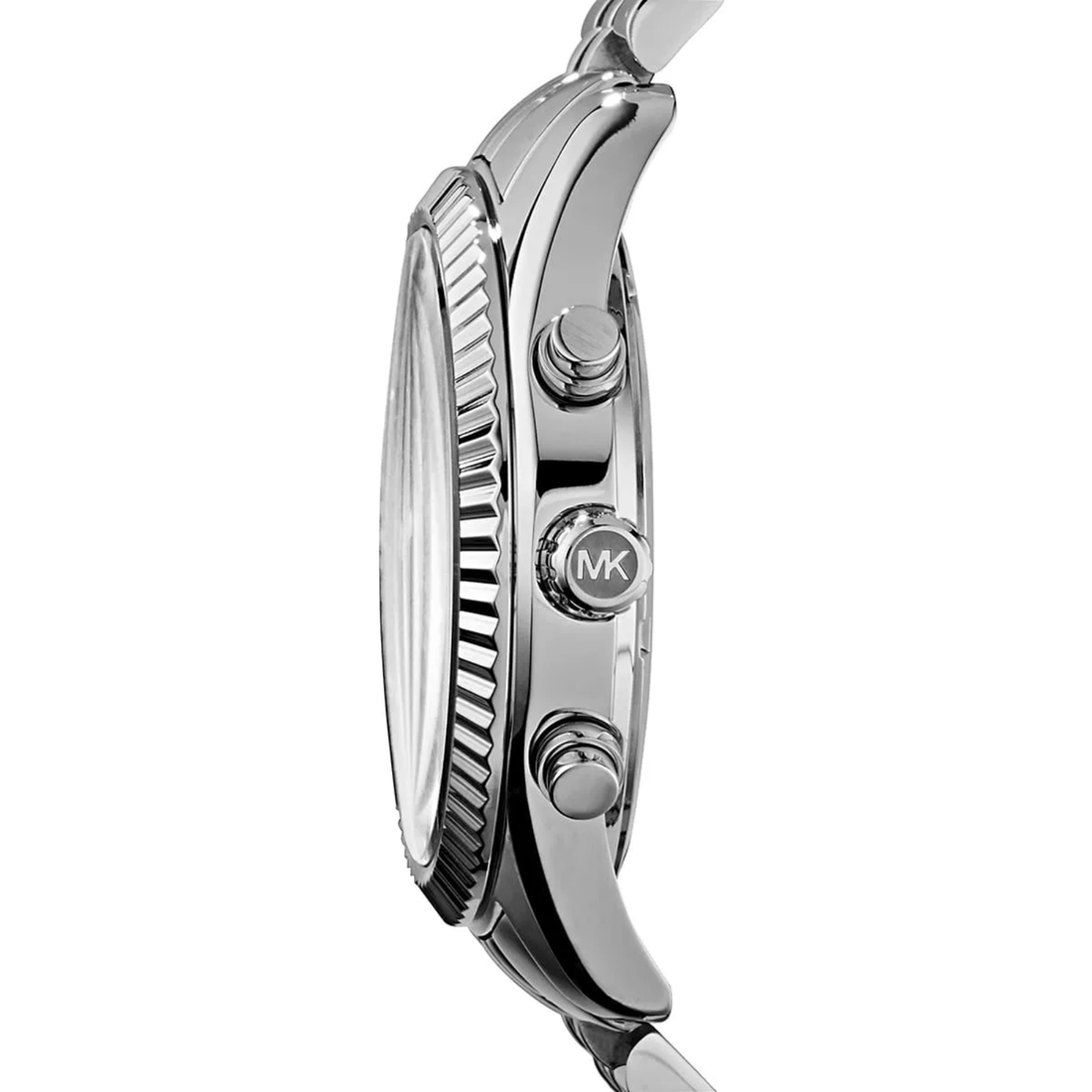 Michael Kors MK8280 chronograph watch caseback and stainless steel bracelet