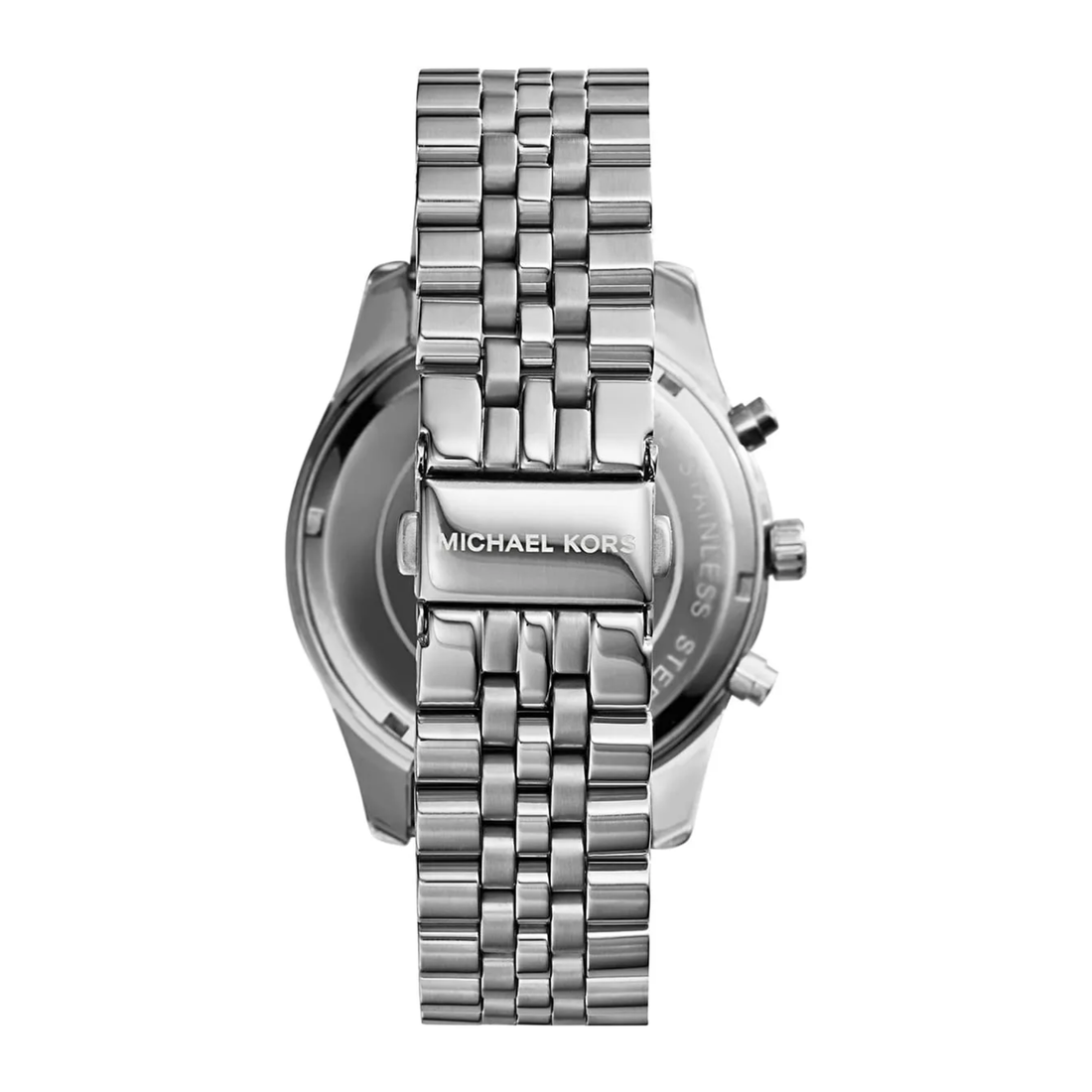 Michael Kors Lexington MK8280 bracelet clasp and caseback detail