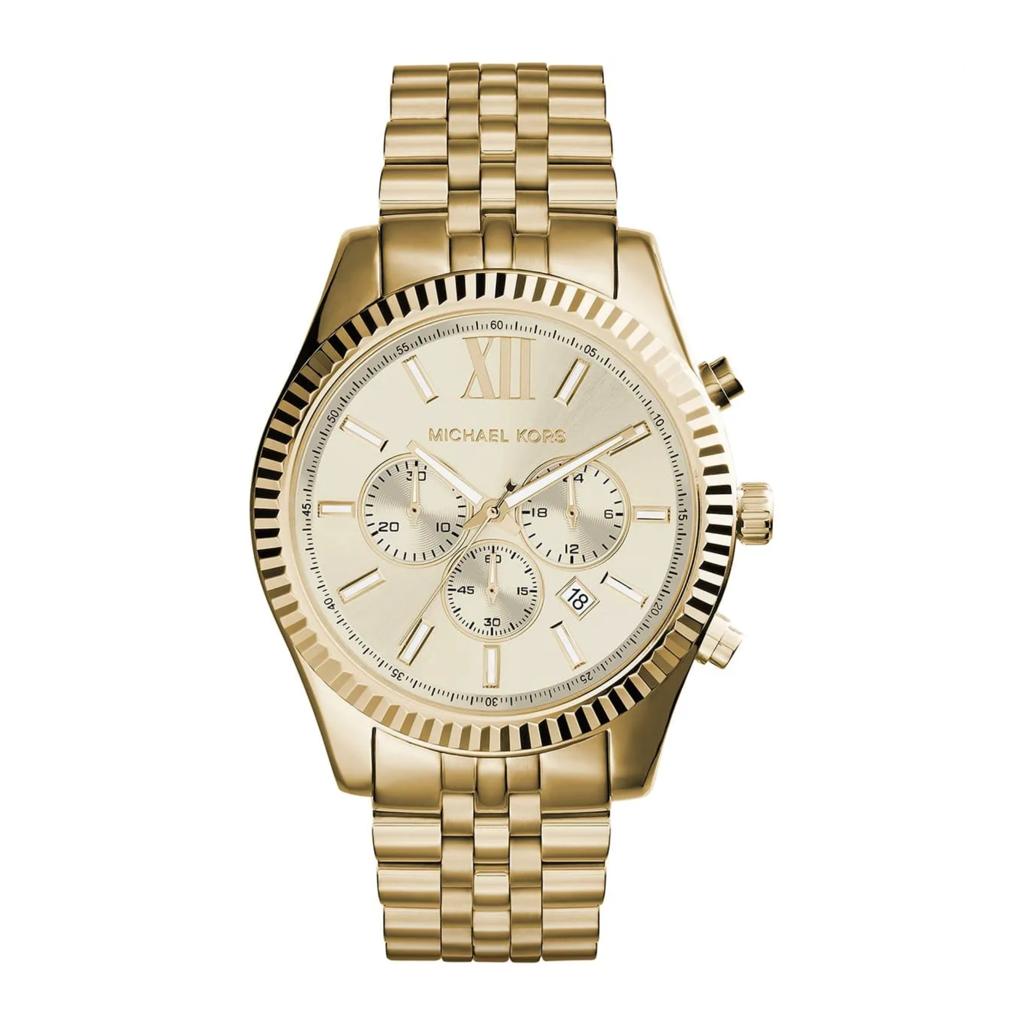 Michael Kors Lexington MK8281 gold-tone chronograph front view