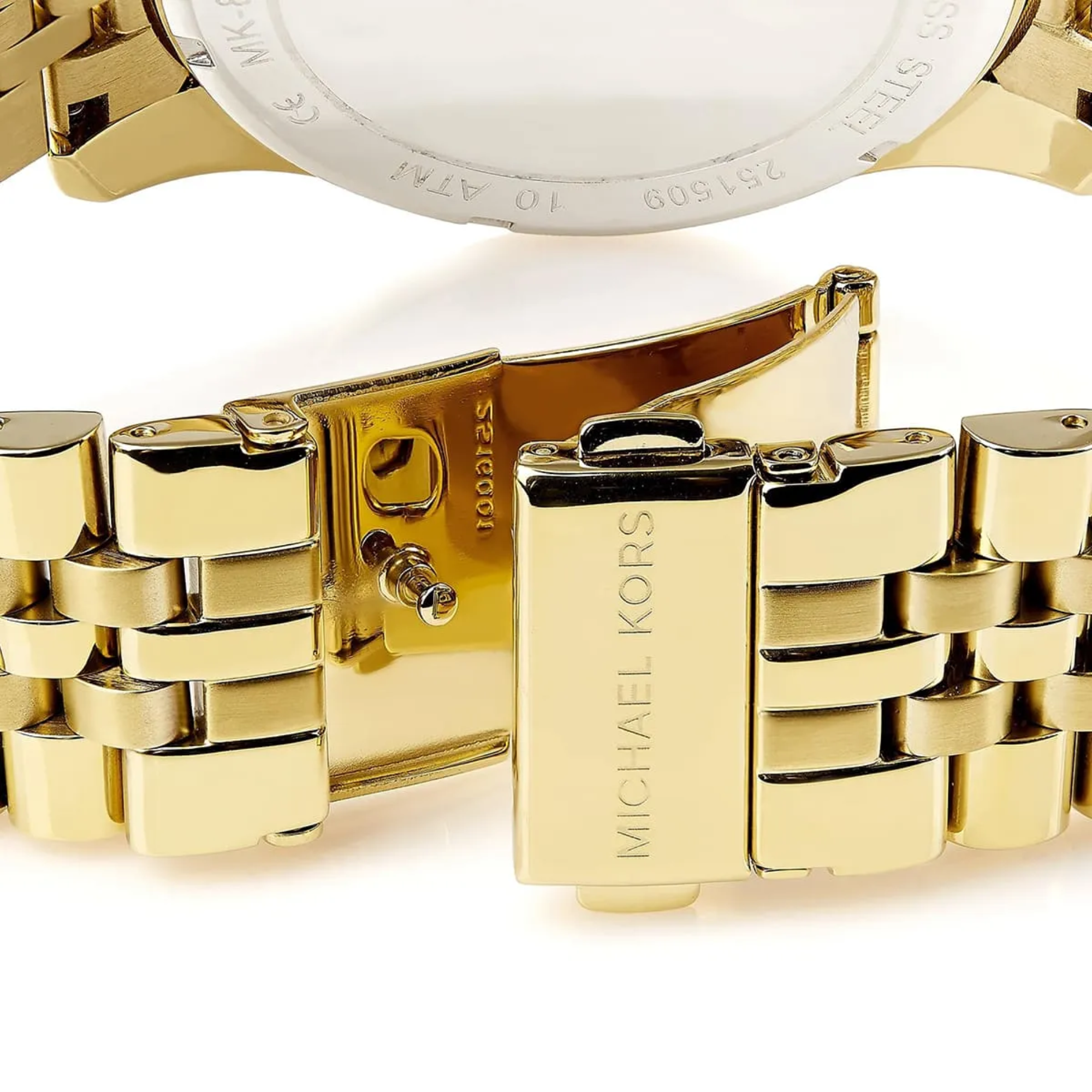 Michael Kors MK8281 gold-tone chronograph watch close-up
