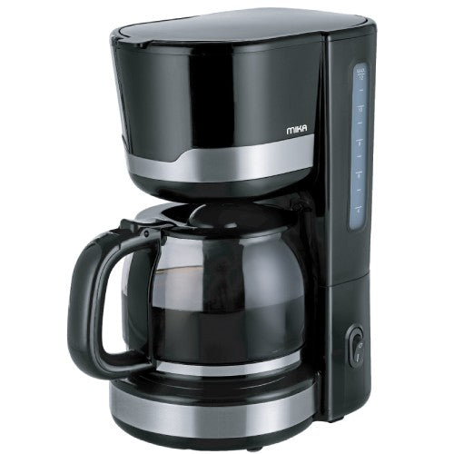Mika Coffee Maker, Manual, 12 Cups, 1000W, Black & Stainless Steel (MCMM1002BS), product view