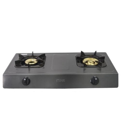 Mika Gas Stove, Non-Stick, Double Burner,  Metallic Grey (MGS1402), product view
