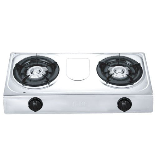 Mika Gas Stove, Stainless Steel, Double Burner, Inox (MGS2102), product view