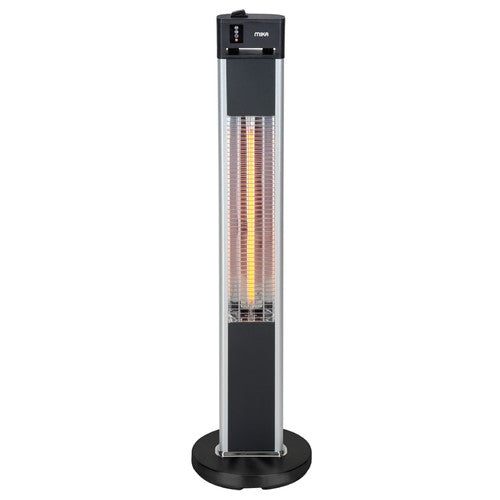 Mika Patio Heater, 1350W-1600W, With Remote, Black & Silver (MH403BR), product view