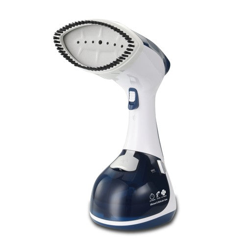Mika Handheld Garment Steamer, Ceramic Soleplate, White & Blue (MHST3101C), product view