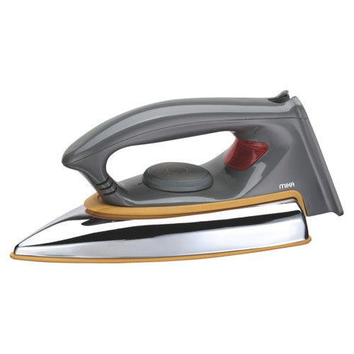 Mika Dry Iron, Pro Glide Ceramic Soleplate,1000W - 1200W, Grey & Yellow (MIDR1242D), product view