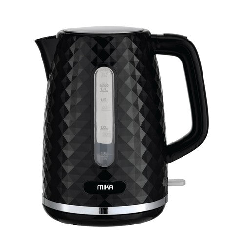 Mika Kettle, 1.7L, Plastic, 360Âº Cordless, Concealed Element, Black with S.S. Trim (MKT1401B), product view