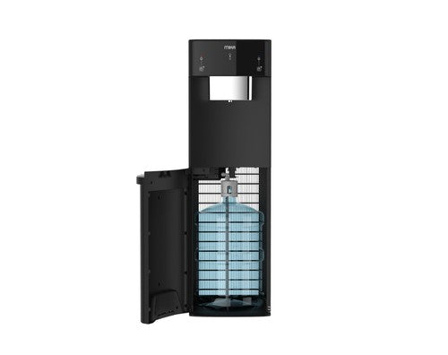 Mika MWDB2903BL bottom-load water dispenser with lower door open