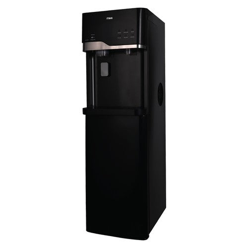 Mika MWDB3002BS black and silver water dispenser, side view