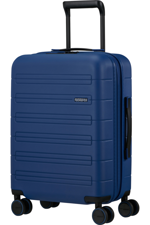 American Tourister Novastream V2 55cm Navy Blue angled view