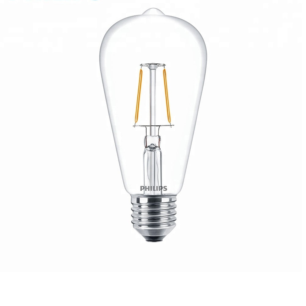 Philips LED filament Lamp 4W E27 Warm White ST64 Clear — product view on a white background