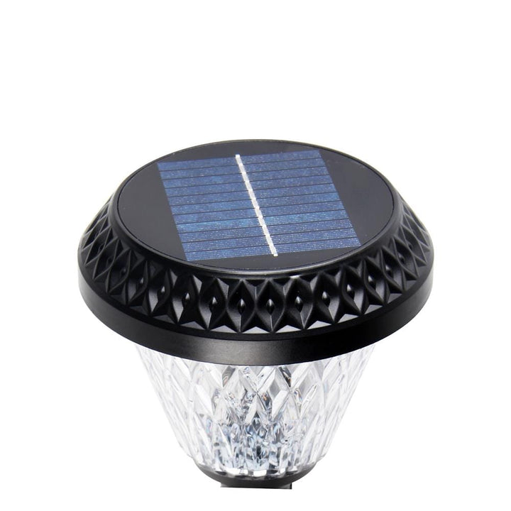 Philips BGC010 solar lamp-head close-up showing the solar panel and clear patterned diffuser