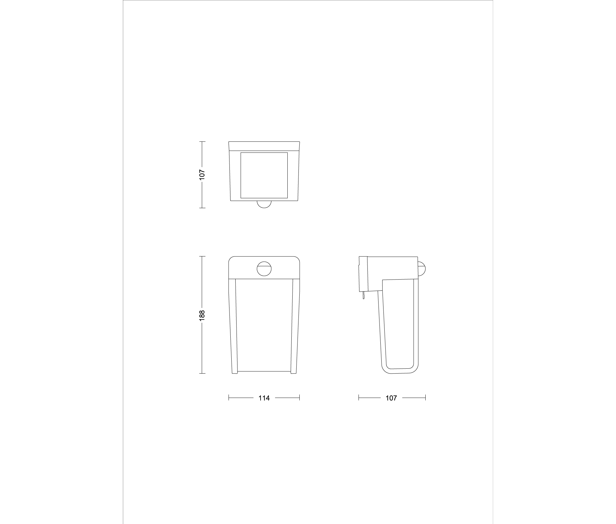 Philips Shroud SR Solar LED Wall Light CL 2.3W 827 IP44 — manufacturer drawing showing mounting profile and dimensions
