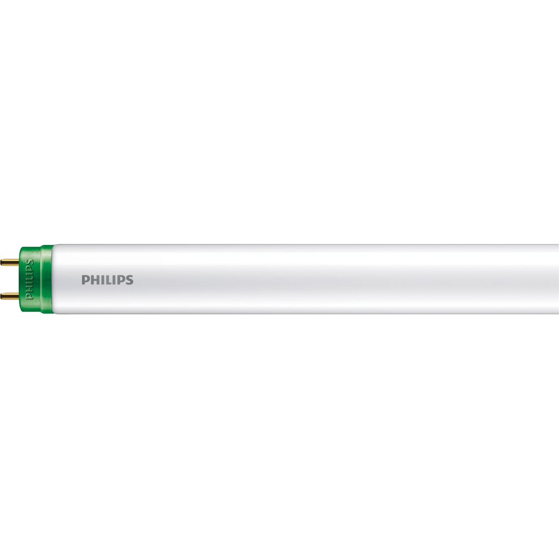 Philips LED tube end-cap and body detail — manufacturer family reference; full tube length not shown