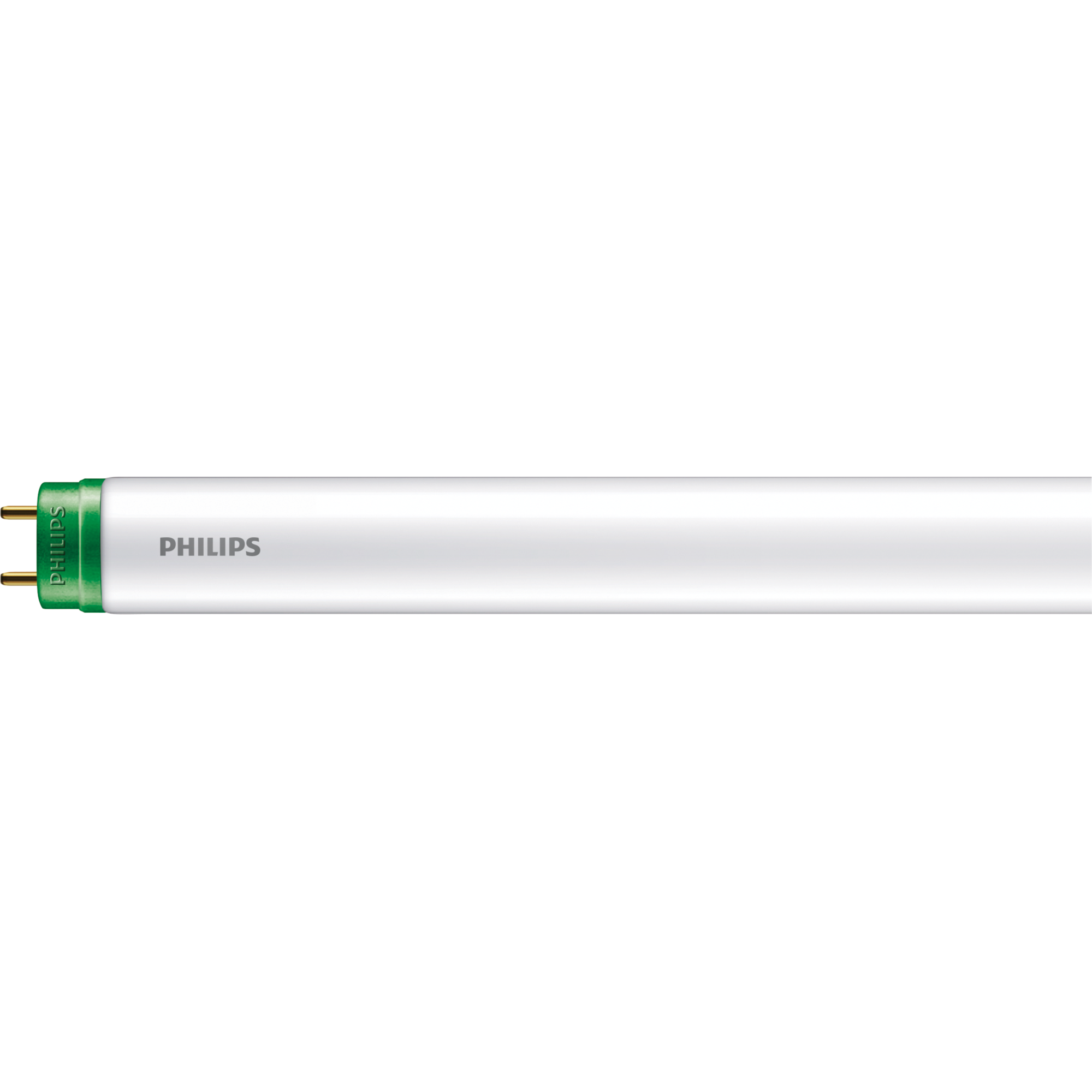 Philips LED tube end-cap and body detail — manufacturer family reference; full tube length not shown