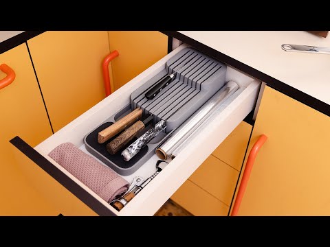 Joseph Joseph official English video: DrawerStore compact grey knife organiser 85120