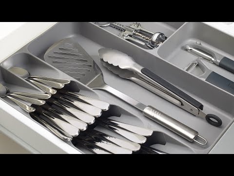 Joseph Joseph official English video: Joseph Joseph DrawerStore Cutlery Utensil Organiser (Grey) 85127