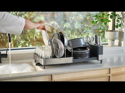 Joseph Joseph official English video: Joseph Joseph Extend Max Steel Dish Rack 851690