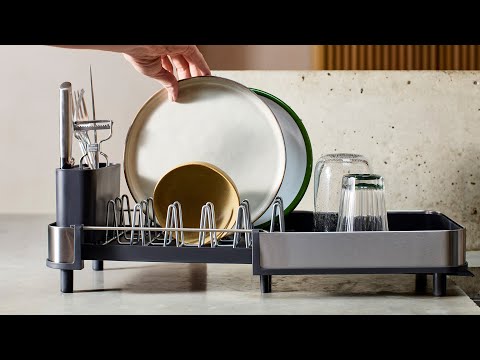 Joseph Joseph official product video: Joseph Joseph Extend Slim Steel Expandable Dish Rack Grey 6500035