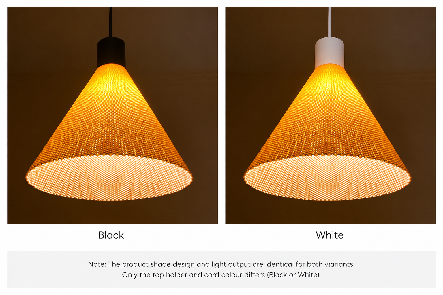 Print3D Africa DEGA Pendant Lamp Black and White variants - Red Rhino Kenya