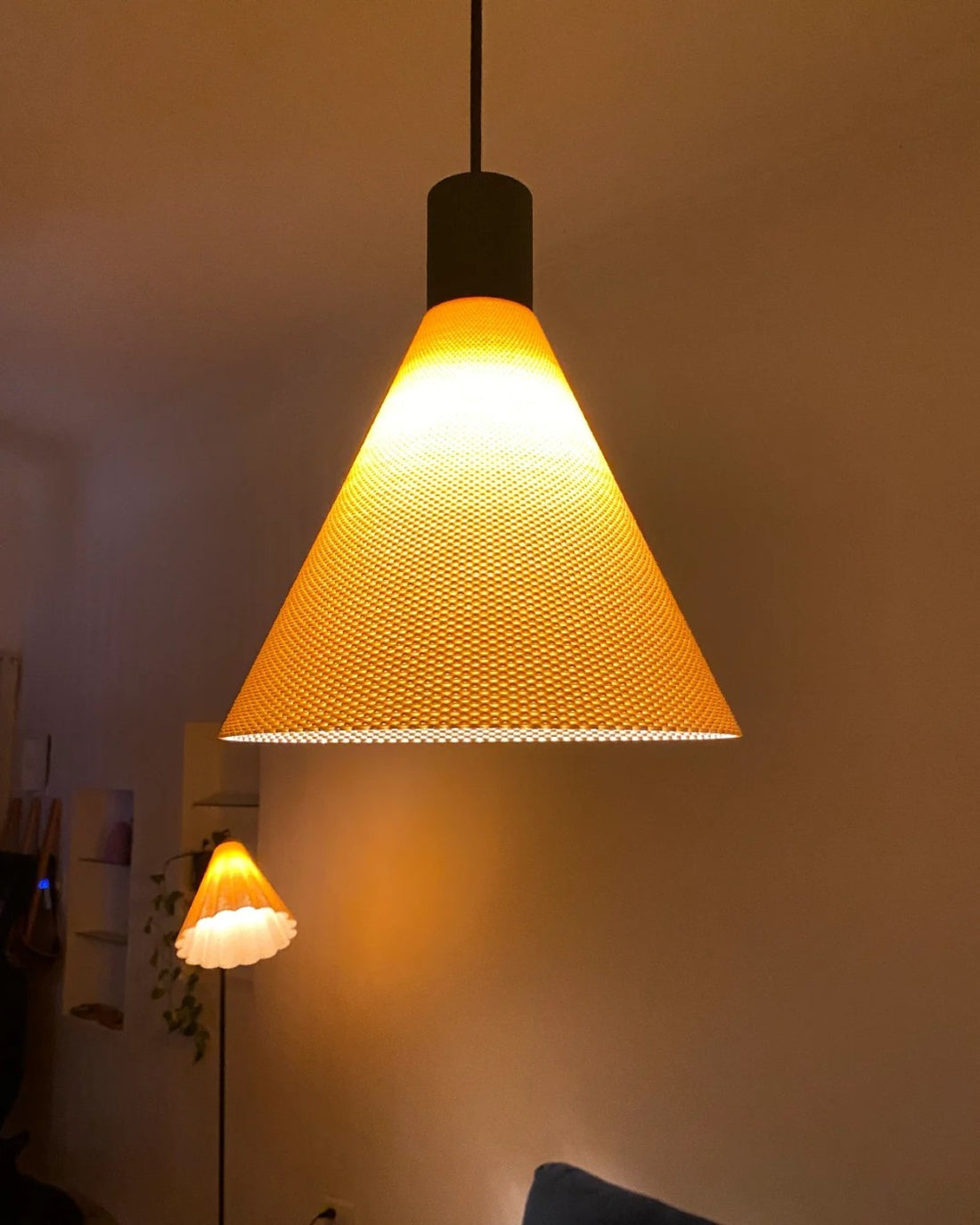 Print3D Africa DEGA pendant lamp lifestyle interior view - Red Rhino Kenya