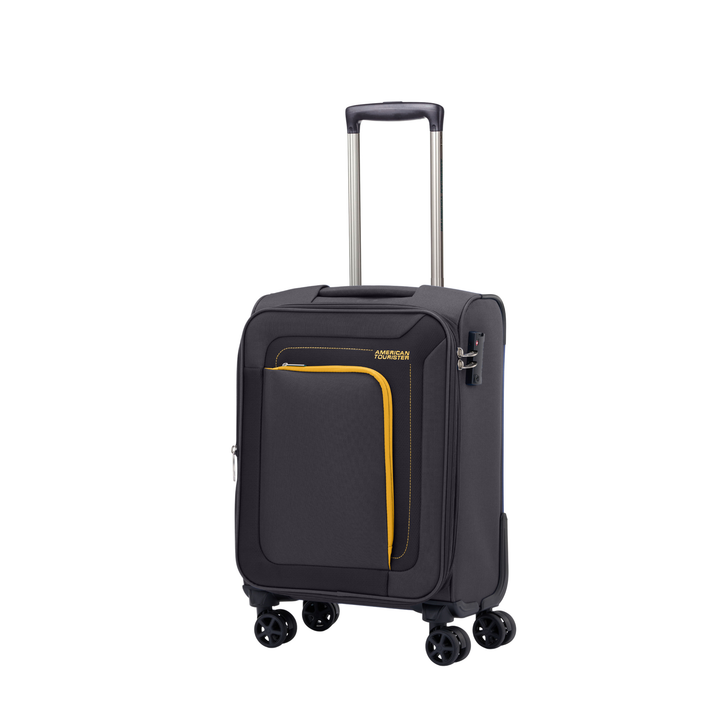 American Tourister Raya 55 cm Black Cabin Suitcase — front view