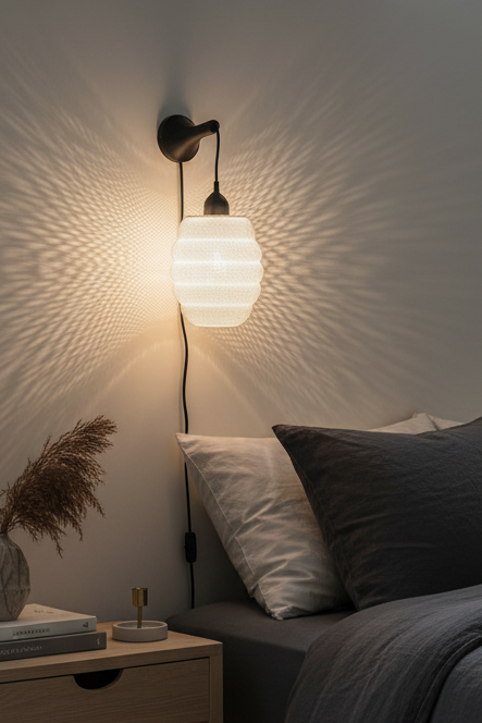 Print3D Africa BEEHIVE Wall Pendant bedside installation - Red Rhino Kenya