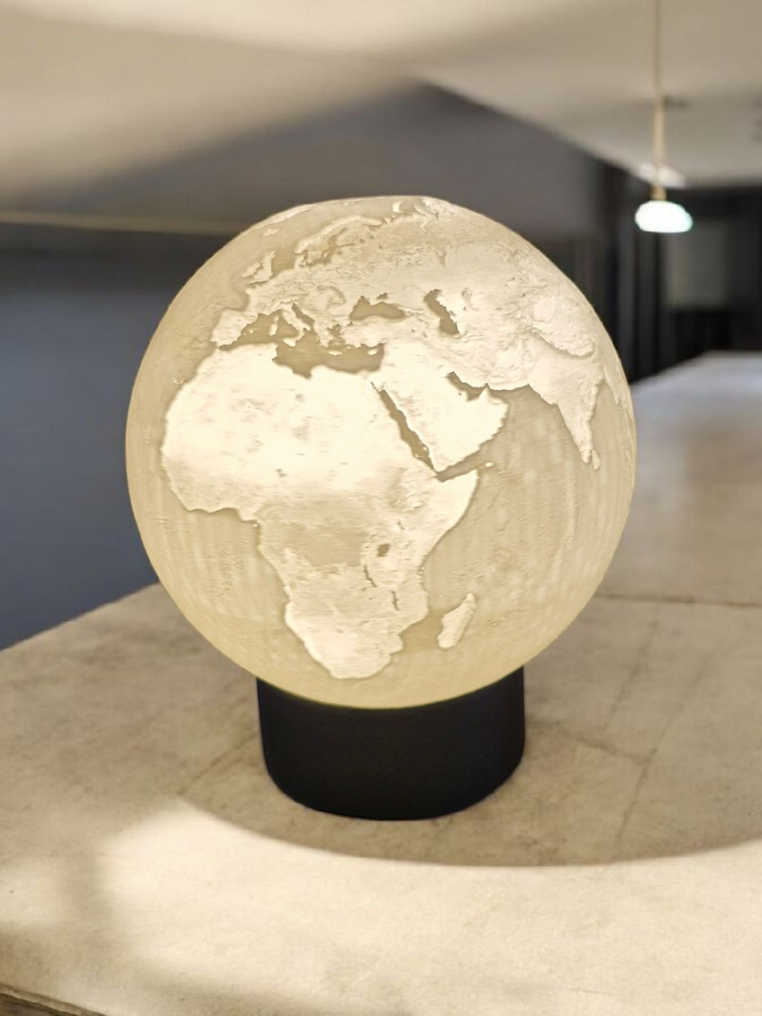 Print3D Africa EarthLight Table Lamp lifestyle - Red Rhino Kenya