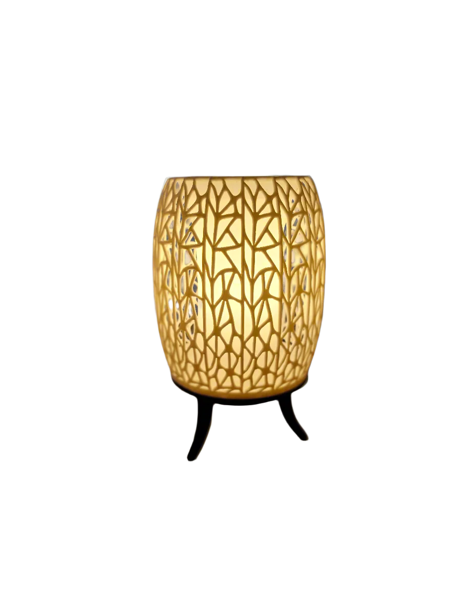 Print3D Africa Mtandao Table Lamp – African weave 3D printed table lamp in Kenya | Red Rhino