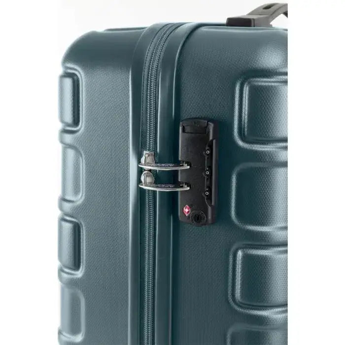 American Tourister Bricklane Dark Forest — supplier range side carry handle and lock detail; size unspecified