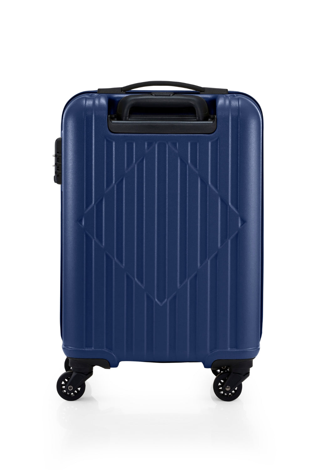 American Tourister Skytrac 55 cm — Navy Cabin Suitcase — rear and carry handle view