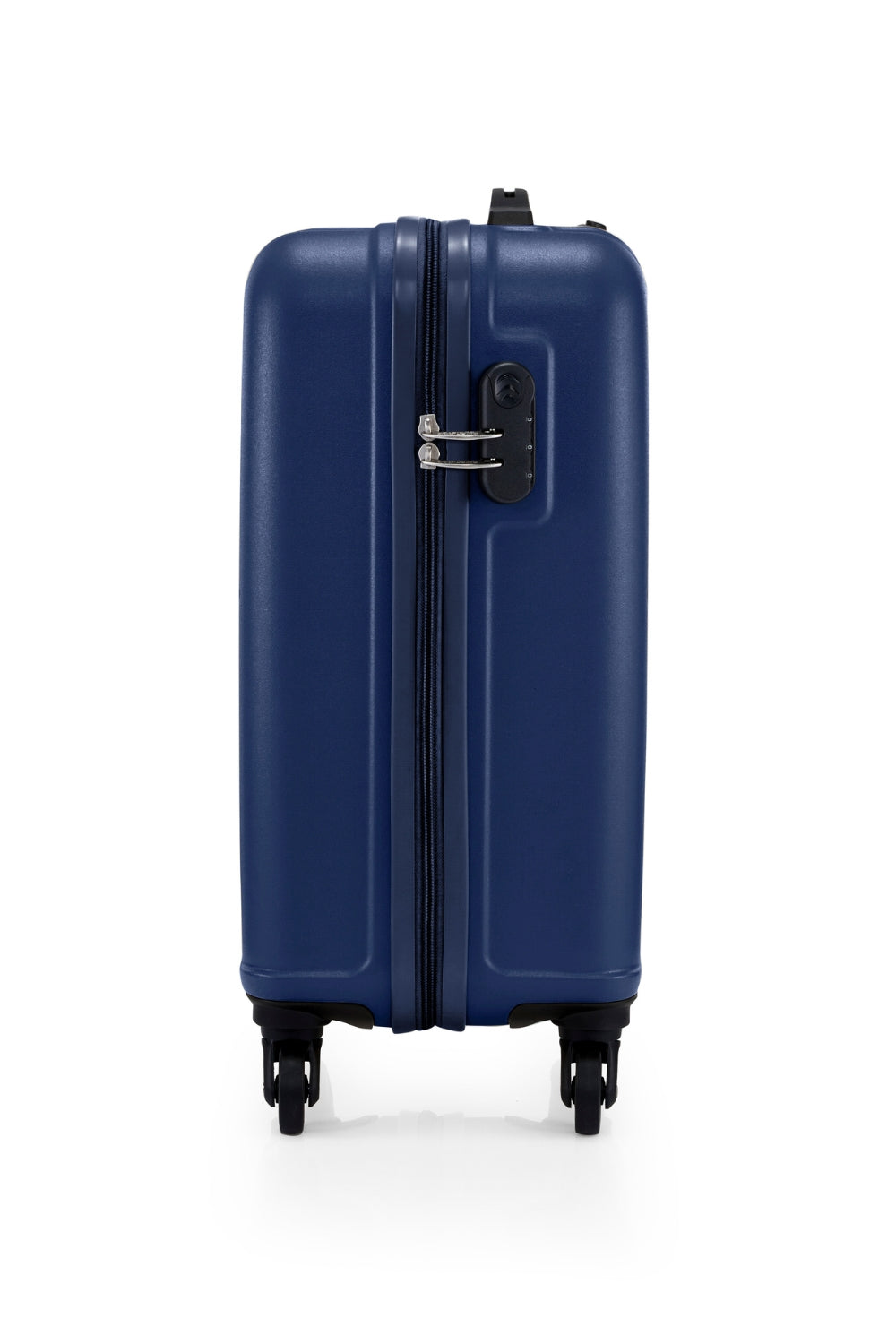 American Tourister Skytrac 55 cm — Navy Cabin Suitcase — lock side view