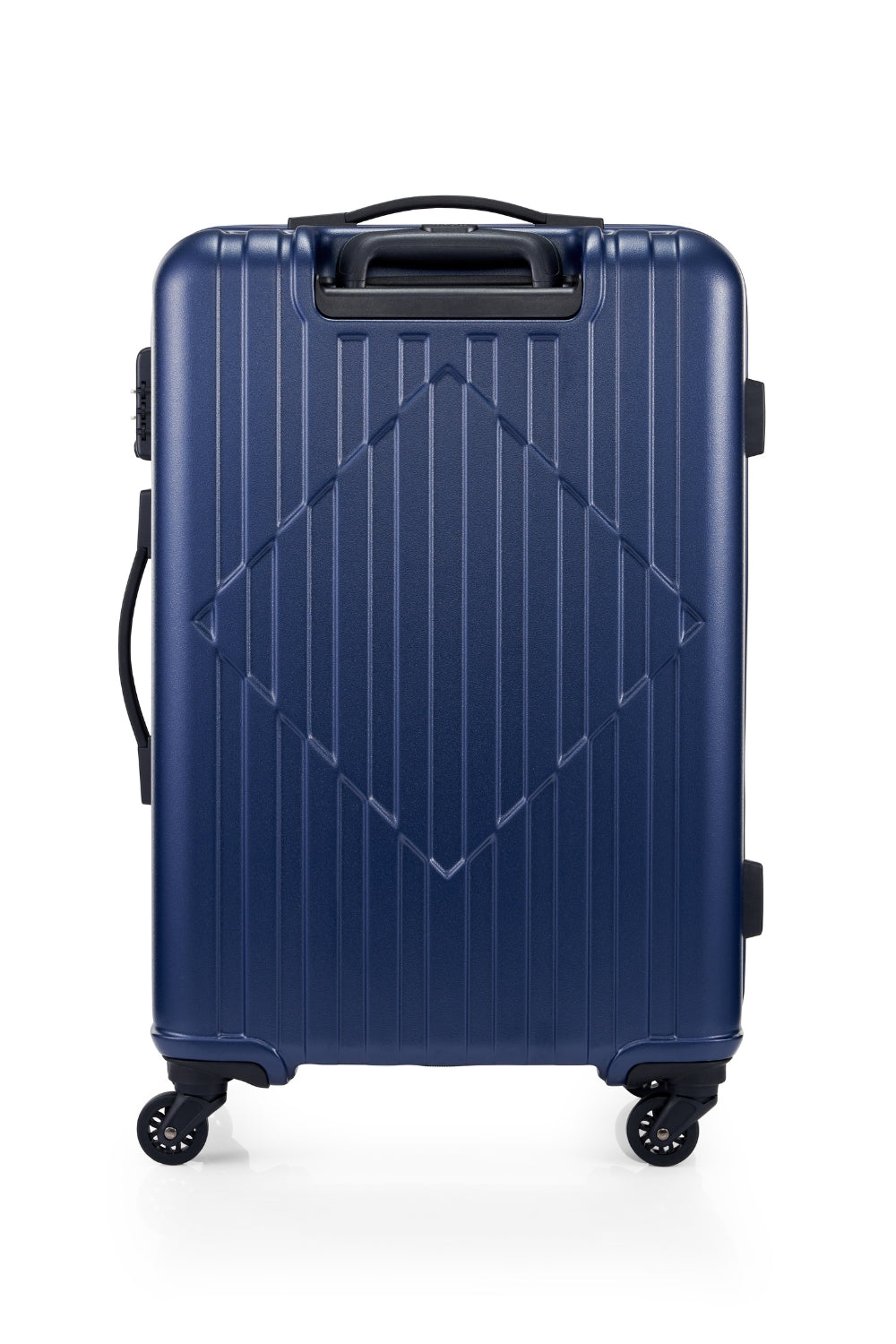 American Tourister Skytrac 67 cm — Navy Medium Suitcase — rear and carry handle view