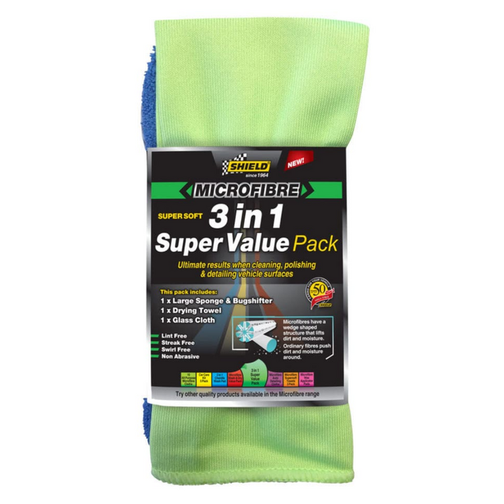 Shield Microfibre 3 in 1 Super Value Pack