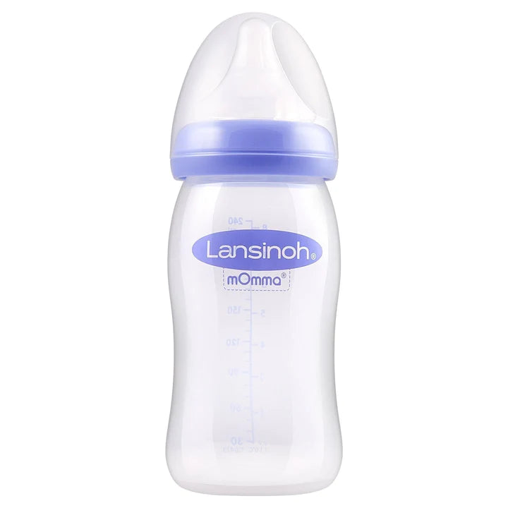 Lansinoh Feeding Bottle with NaturalWave Medium Teat 240ml-75840 - Red Rhino