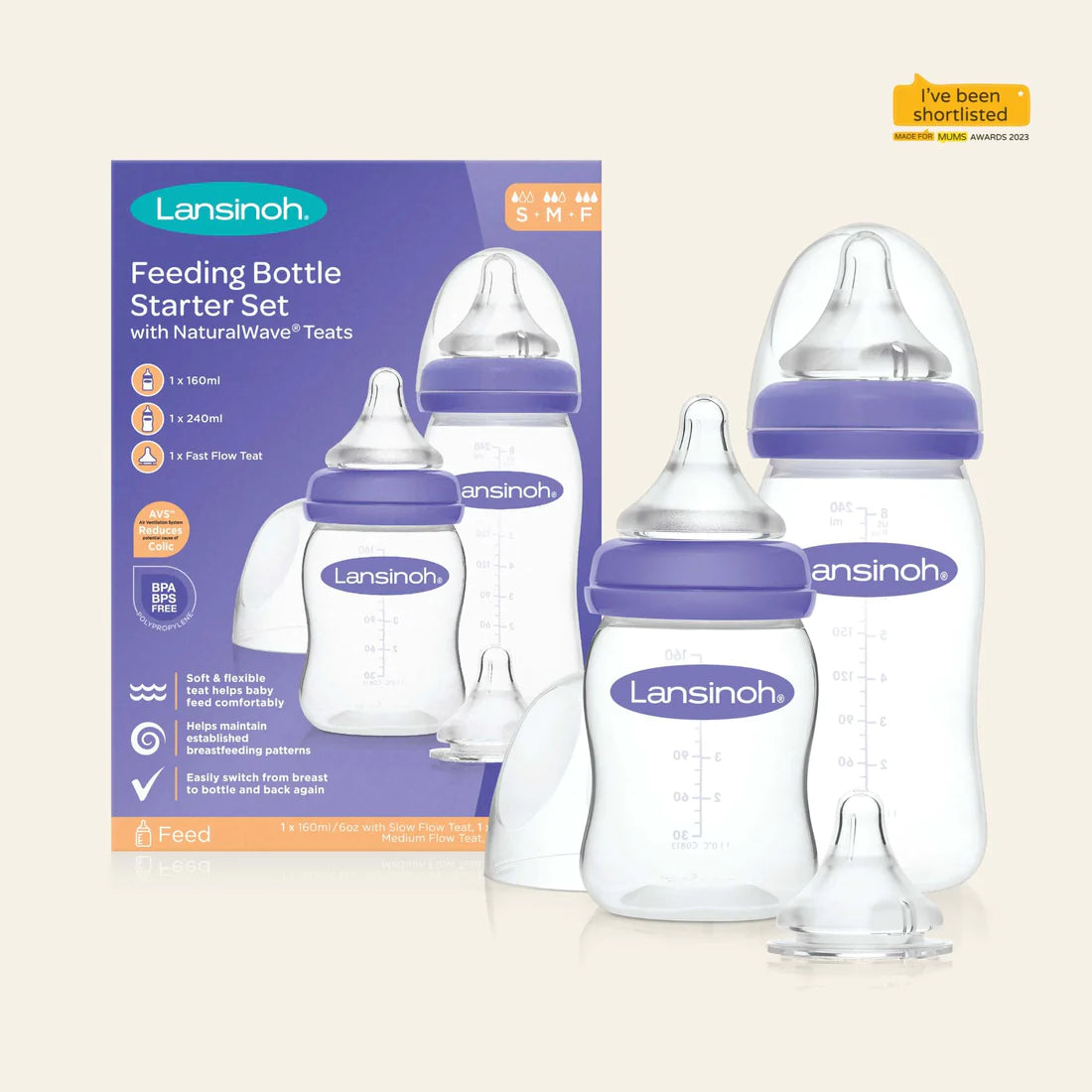 lansinoh Feeding Bottle Starter Set-76310 - Red Rhino