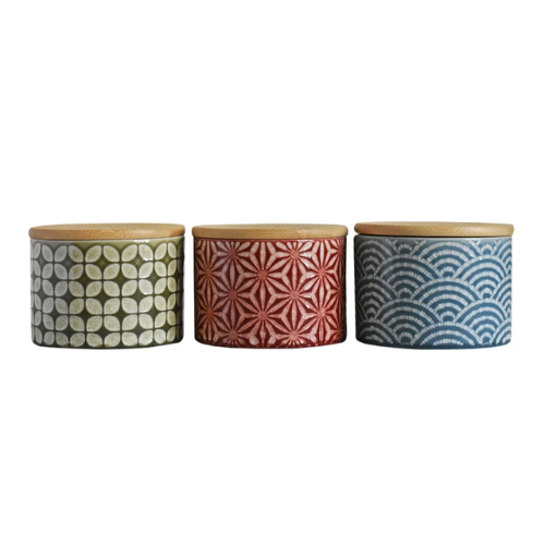 Sakura Waves 6-Piece Airtight Storage Jar Set