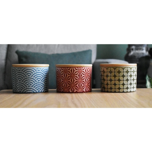 Sakura Waves 6-Piece Airtight Storage Jar Set