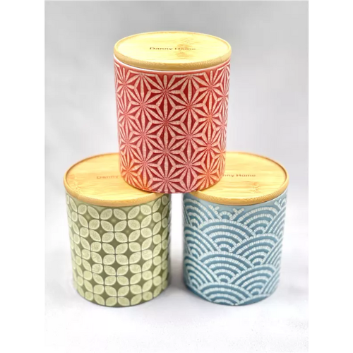 Sakura Waves 6-Piece Airtight Storage Jar Set