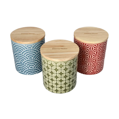 Sakura Waves 6-Piece Airtight Storage Jar Set