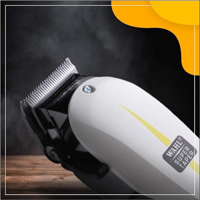 WAHL Super Taper Professional Corded Clipper, White-8467-100