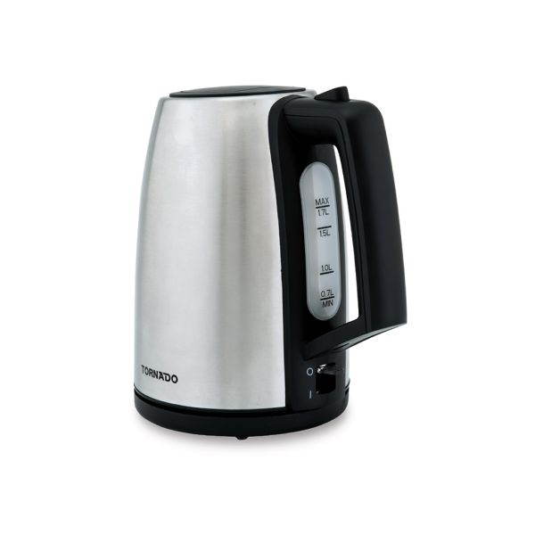 Tornado Stainless Steel Electric Kettle - 1.7L, 2200W TKS-2217E