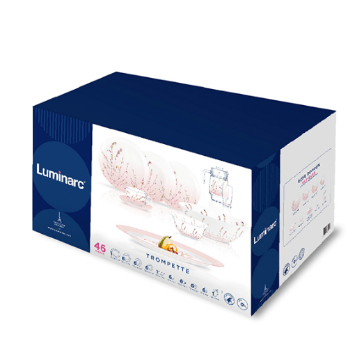 Luminarc - Simply Trompette 46 - Piece Dinner Set - Red Rhino