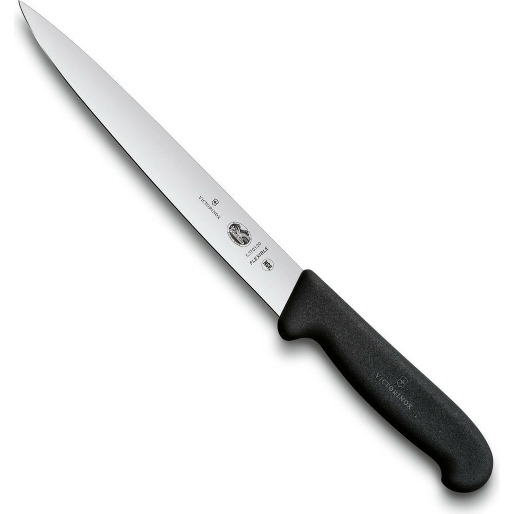 Victorinox 5.3703.20 filleting knife black handle product angle
