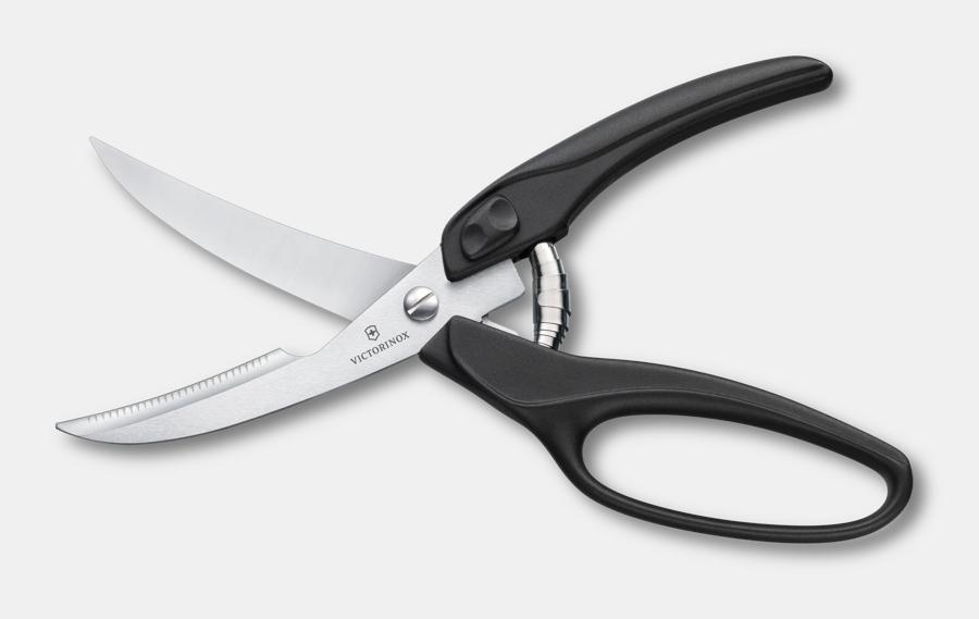 Victorinox 7.6344 black poultry shears, open view
