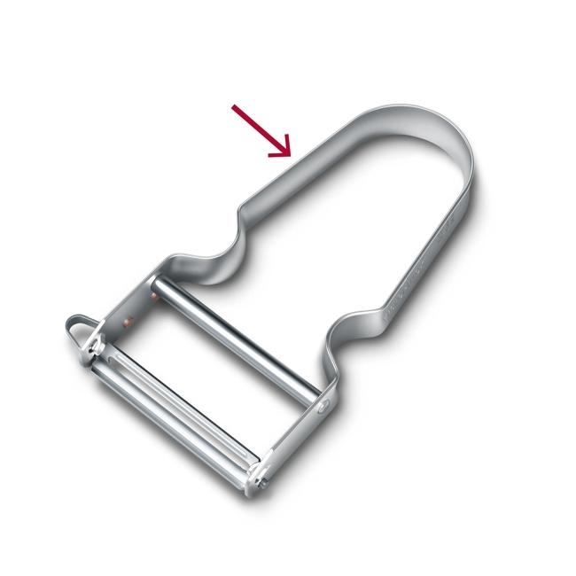 Victorinox REX Peeler 6.0900 straight single-edge blade angled view