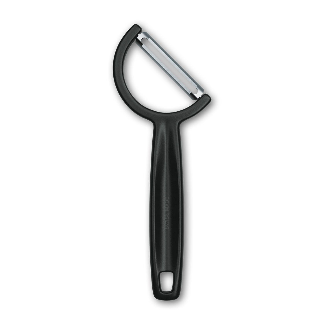 Victorinox Rho Peeler 6.0950.3 ergonomic 45-degree black handle side view