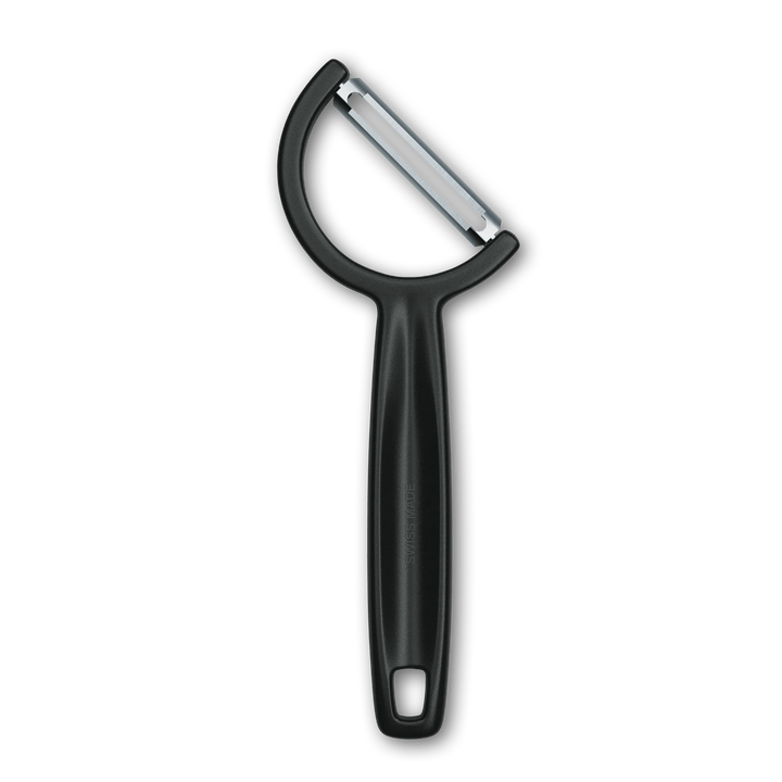 Victorinox Rho Peeler 6.0950.3 ergonomic 45-degree black handle side view