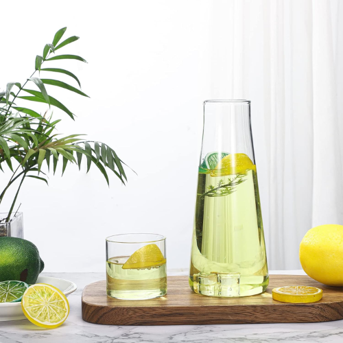 Bed Side Water Bottle and Glass Set - 3 Colors Clear | Blue | Green