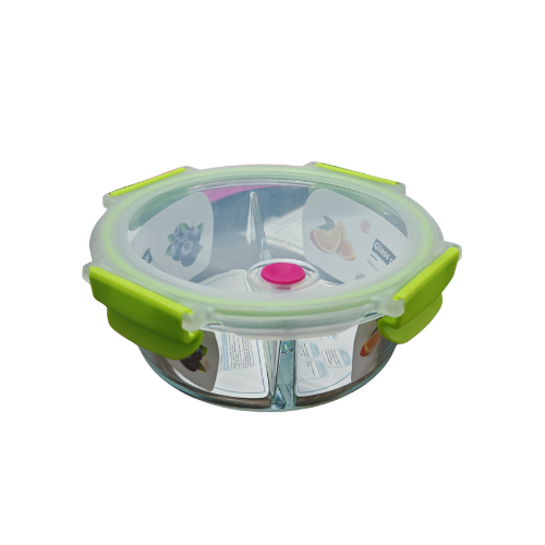 Bento Lunch Box Glass Food Storage Containers with Lid 1L